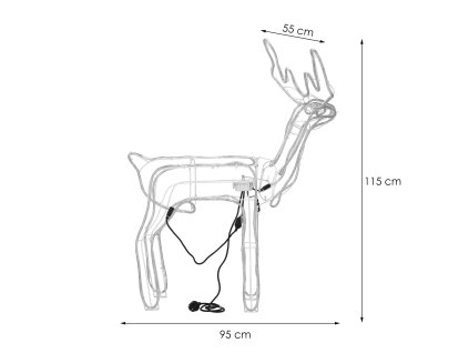 20173 cl1228 renifer swietlny 288 led M0