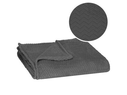 Deka 160x200 HA7139 tmavo sivá