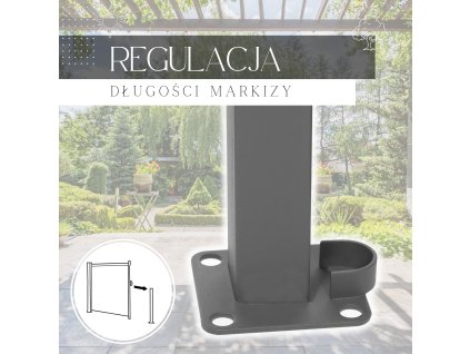 176640 aw0008 markiza boczna 400 x 200 cm ciemno szara M0