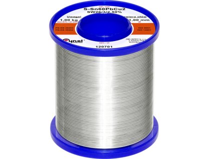 Cink za spajkanje 1,00 mm / 1 kg s kolofonijo