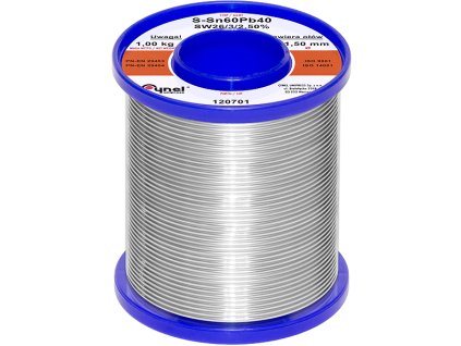 Spajkalna kositra 1,50 mm / 1 kg CYNEL s kolofonijo