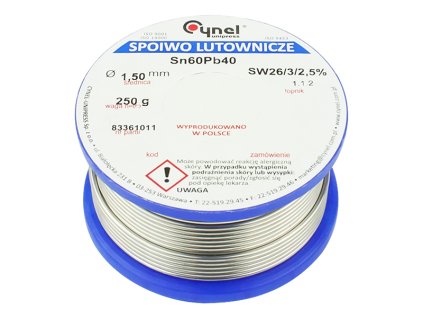 Spajkalna kositra 1,50 mm / 4x 250 g s kolofonijo