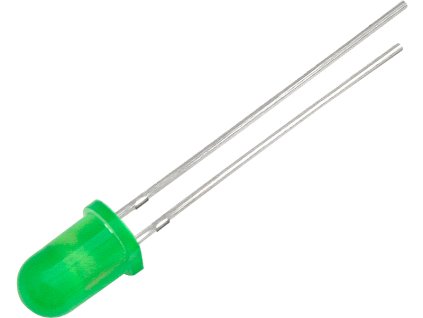 LED DIODA 5mm ( 12V ZELENA mat )