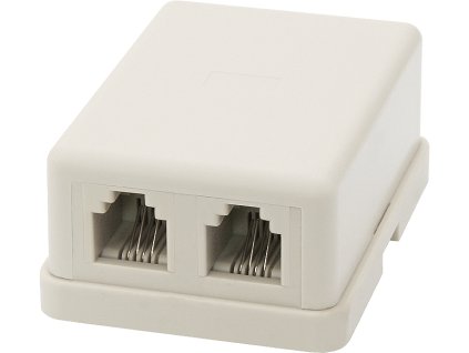 Telefonska vtičnica 2x6P4C (dvojna zadnja škatla)