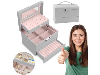 Škatla za nakit MS-704 Massido - siva