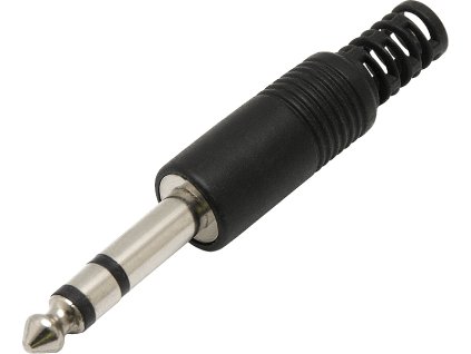 Konektor Jack 6,3 ST plast HQ