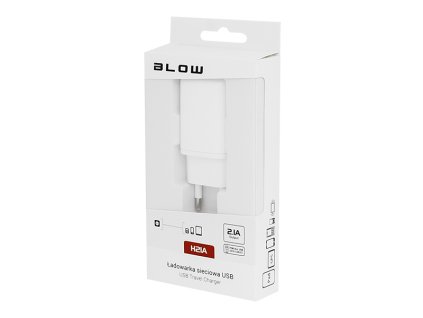 Omrežni polnilec s priključkom USB 2,1 A H21A bela