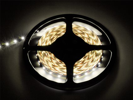 LED trak 24V b,warm 3528 5m/300+DC