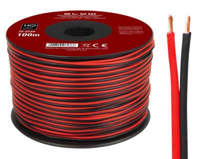 Zvočniški kabel 2x0,50 mm črni/rdeči