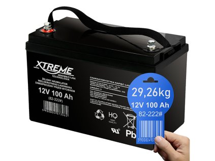 Gel baterija 12V 100Ah XTREME 82-222