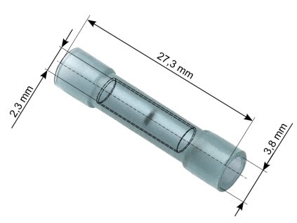 Izolacijski konektor, konektor 27,3/3,8/2,3 moder
