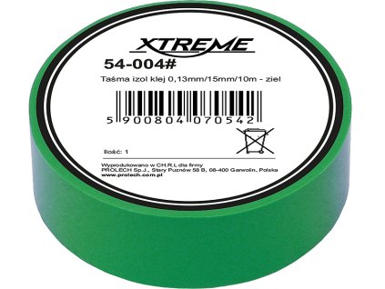 Izolacijski trak 0,13mm/15mm/10m - zelena 54-004#