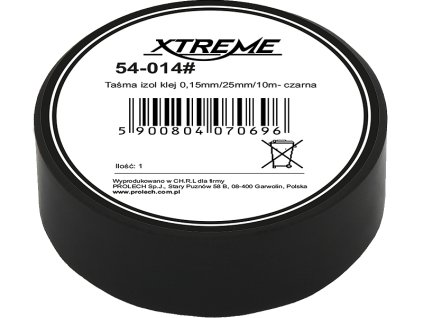 Izolacijski trak 0,15mm/25mm/10m- črna 54-014#