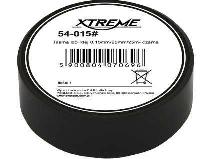 Izolacijski trak 0,15 mm/25 mm/25 m - črna 54-015#