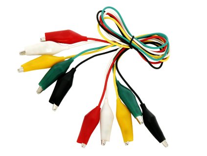 Krokodil sponka 44mm z žico kompl, 5kos