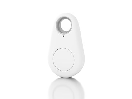Bluetooth lokator s ključnim obročkom bel