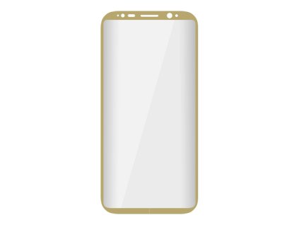 3D kaljeno steklo Samsung S8 zlat okvir