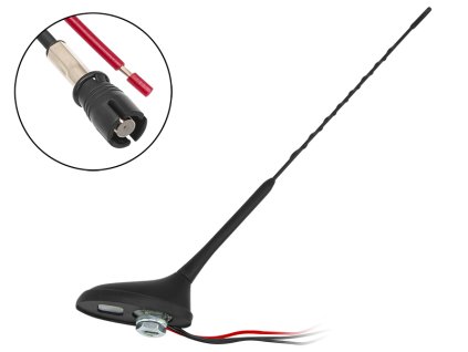 Avtoantena z ojačevalnikom RG174 120cm 2-žična