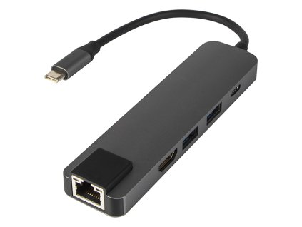 Omrežni adapter USB-C RJ45+HDMI K-03