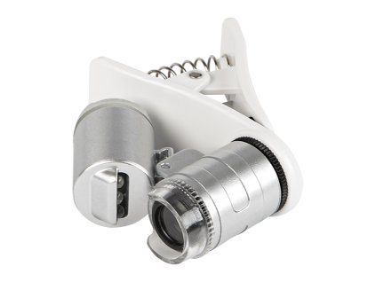 Mini lupa - svetilka s sponko