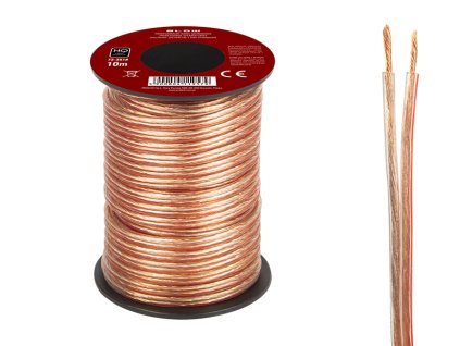 Zvočniški kabel 2x0,35 mm prozoren 10 m
