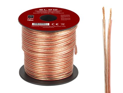 Zvočniški kabel 2x0,50 mm prozoren 10 m