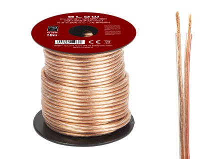 Zvočniški kabel 2x1,00 mm prozoren 10 m