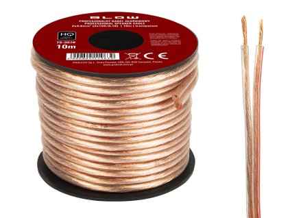 Zvočniški kabel 2x4,00 mm prozoren 10 m
