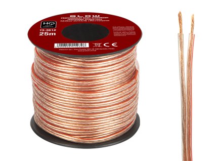 Zvočniški kabel 2x0,35 mm prozoren 25 m