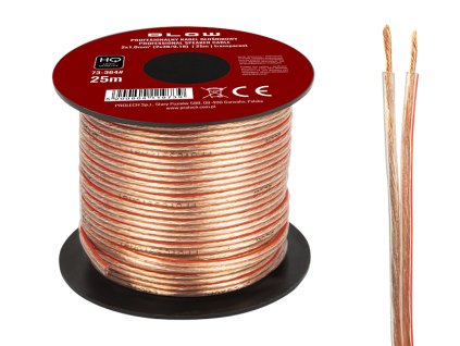 Zvočniški kabel 2x1,00 mm prozoren 25 m