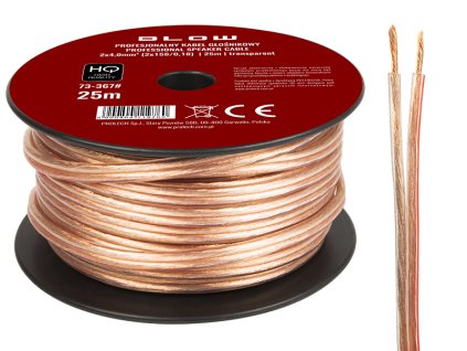 Zvočniški kabel 2x4,00 mm prozoren 25 m