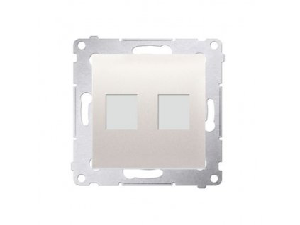 Pokrivalo vtičnice 2x RJ45/RJ12 Simon 54 premium bež.