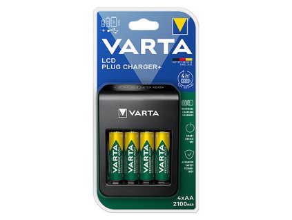 Polnilec za baterije LCD PLUG+4xAA 2100mAh VARTA
