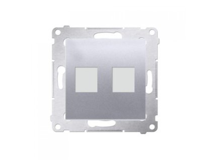 KONTAKT-SIMON S,A, Pokrov vtičnice 2x RJ45/RJ12 Simon 54 premium srebrni DKP2,01/43