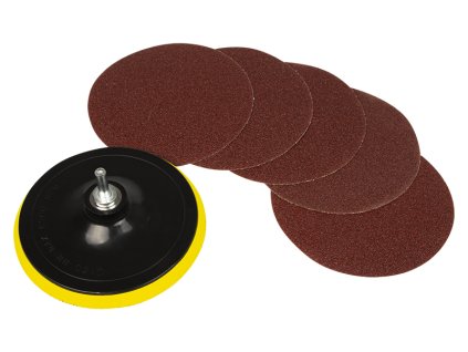 Nosilec brusnega papirja 150mm + 5 kosov 40g brusni papir 67-045-