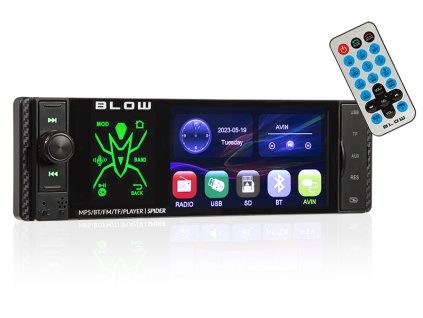 Radio BLOW SPIDER 4" RDS RGB MP5/USB/mikro SD/BLUETOOTH