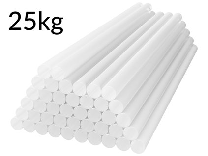 Lepilne palčke za vroče lepljenje 11mm x 250mm prozorne 25kg 1275kos