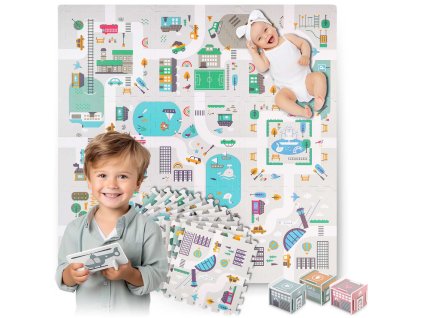 Otroška penasta podloga 105x105cm + figurice