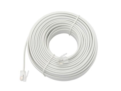 Telefónny kábel SP4-4/ 15 m WT/WT biely