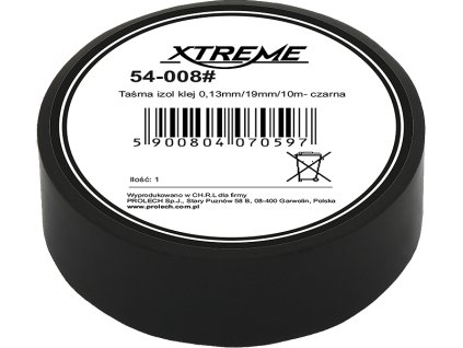Izolirni trak 0,13 mm/19 mm/10 m - črna 54-008#