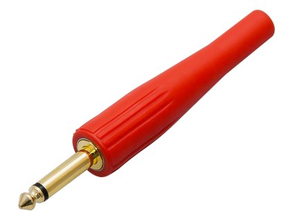Konektor Jack 6,3 MONO dlhý červený
