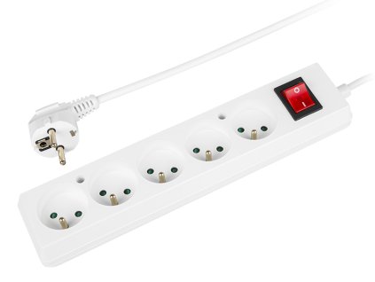 Predlžovačka s vypínačom 3m 5 zásuviek PS-570WS