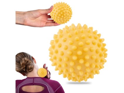 Masažna žogica 9,5cm NS-957 rumena