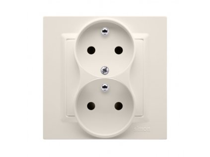 KONTAKT-SIMON vtičnica 250V dvojna bež CGZ2TZ/41