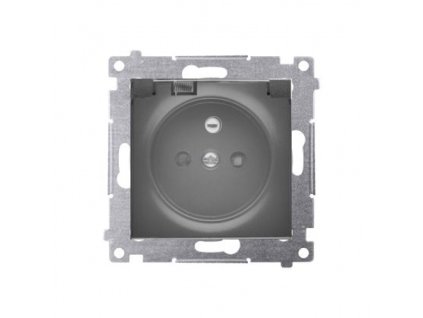 Vtičnica 250 V Simon 54 premium IP44 z zavihki črna mat,