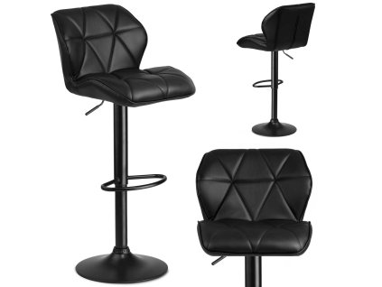 Barski stol Castel - 2 kosa - črne