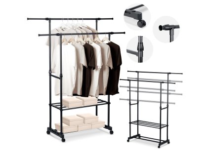 Obešalnik za oblačila 686200 črni