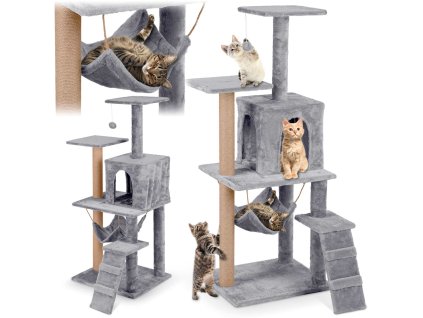 Praskalnik za mačke 125 cm Pethaus PH-007 siva