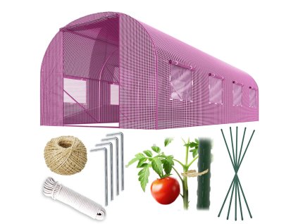 Vrtni tunel 2,5 x 4 m (10m2) roza Plonos