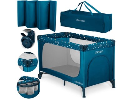 Potovalna posteljica 125 x 65 x 78 cm RK-240 temno modra